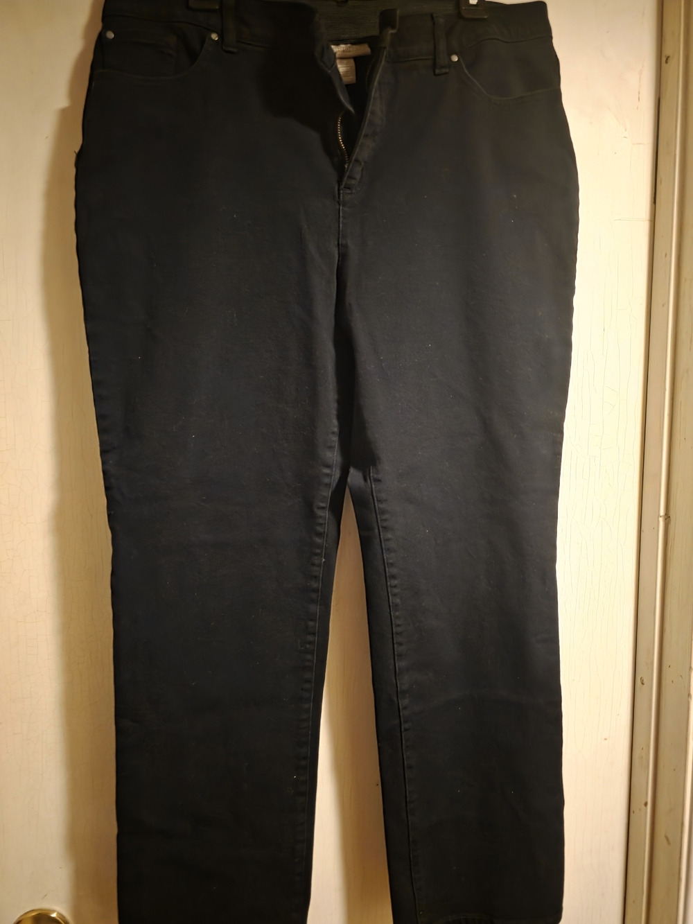 Chico's (Fabulously Slimming By Chico"s) Black Straight Leg Jeans for Women